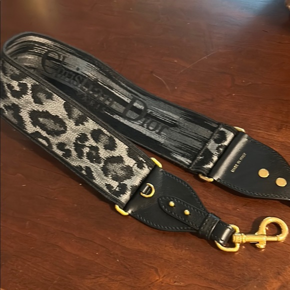 Rare Dior Gray Leopard Canvas Saddle Bag - Picture 10 of 15